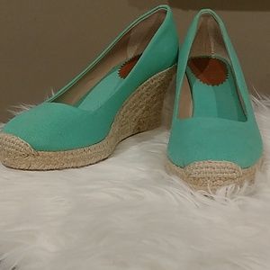 J. Crew Canvas Wedges